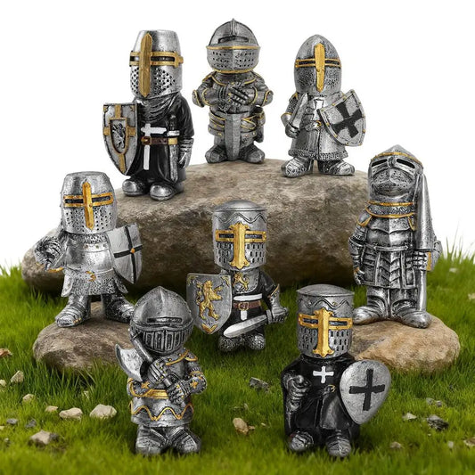 8 PCS Knight Garden Gnomes