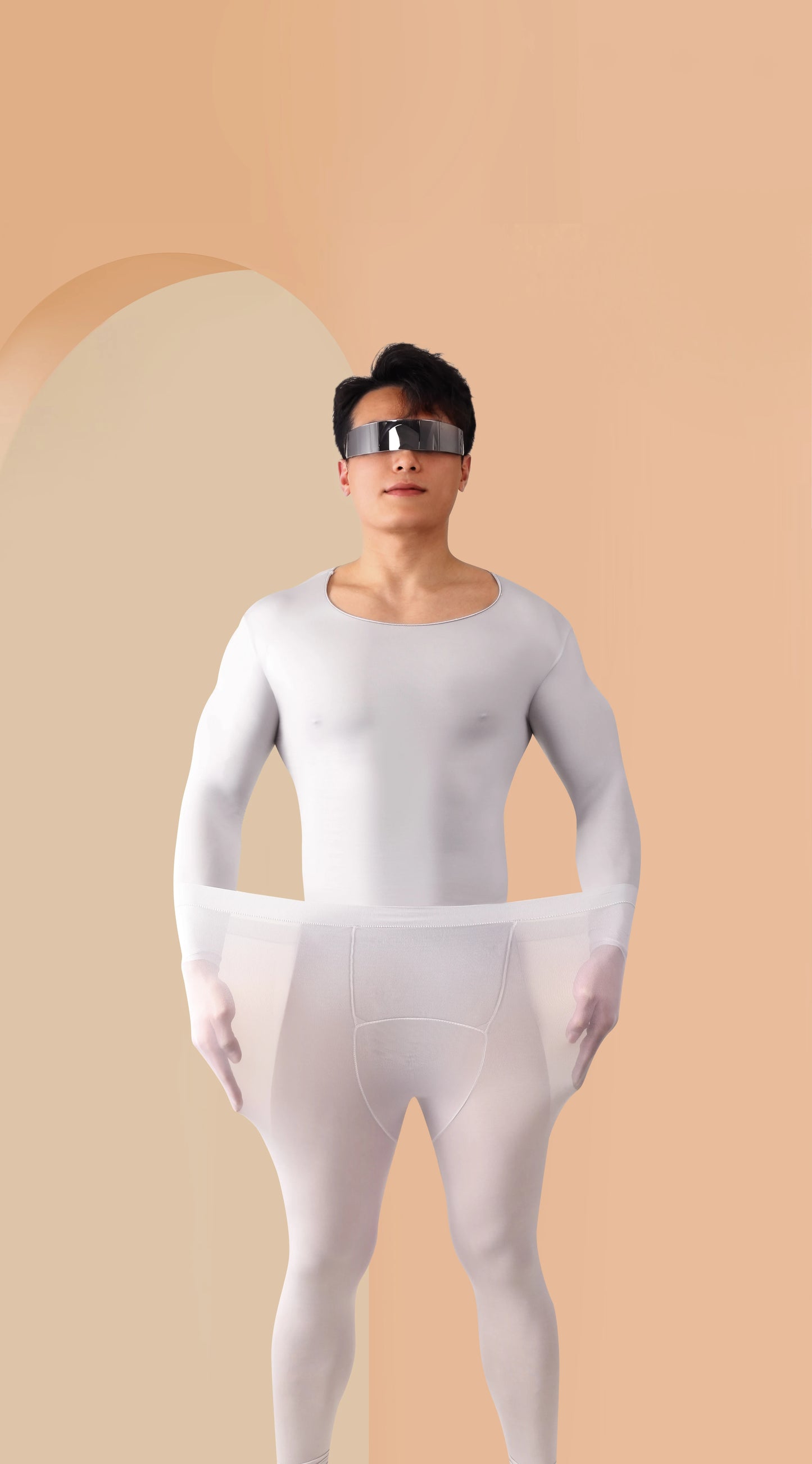 1pcs Men's Ultrathin Thermal Underwear High elasticity Plus Size Constant Temperature Seamless Long Sleeve Bottoming Set