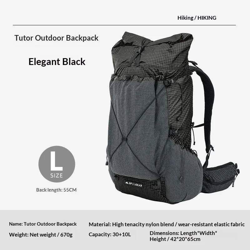 DAOSHI 30+10L Backpack Outdoor Ultralight Waterproof Camping Hiking Backpack Sport Bag Water-resistant Rucksacks