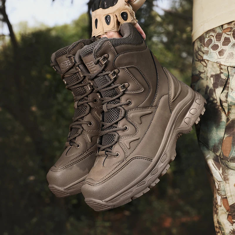 Men's hiking boots outdoor combat walking tactical casual boots versatile fashion boots