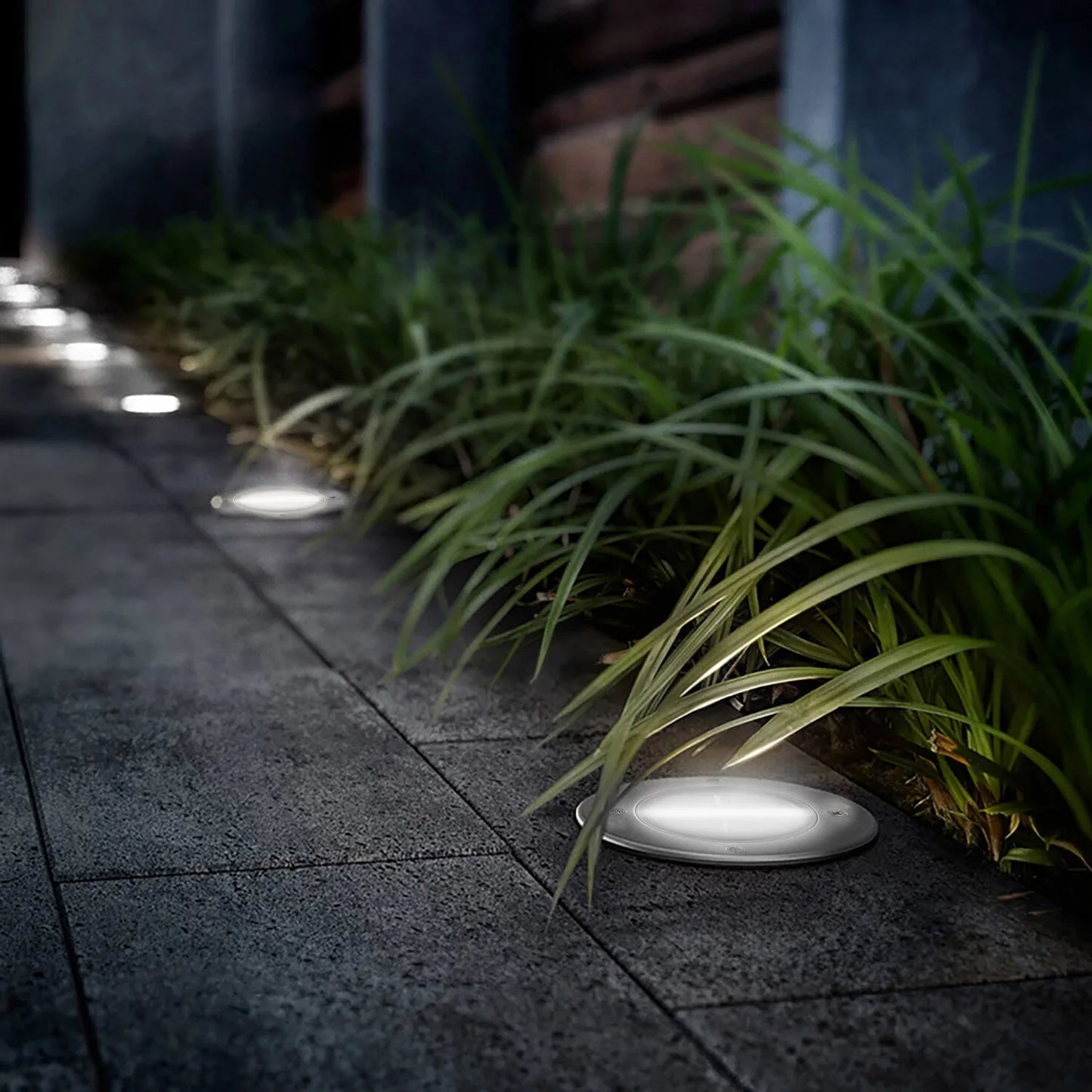4pcs Solar Ground Light Waterproof Buried Light In Ground Path Deck Lawn Patio Light 4LED