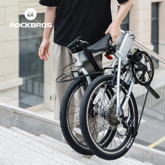 ROCKBROS Folding Bike Aluminium Alloy Frame 20 inch Bike Shimano 8-speed V Brake City Riding Lightweight  Adult Folding Bike