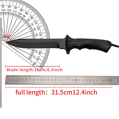 High hardness straight knife, wilderness survival knife, can be used outdoors, camping, rescue, survival, men's gift