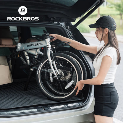 ROCKBROS MBS 20 inch Folding Bike with Shimano RD 8 speed Rear Derailleur Aluminium Alloy V Brake Bicycle Adult Folding Bike