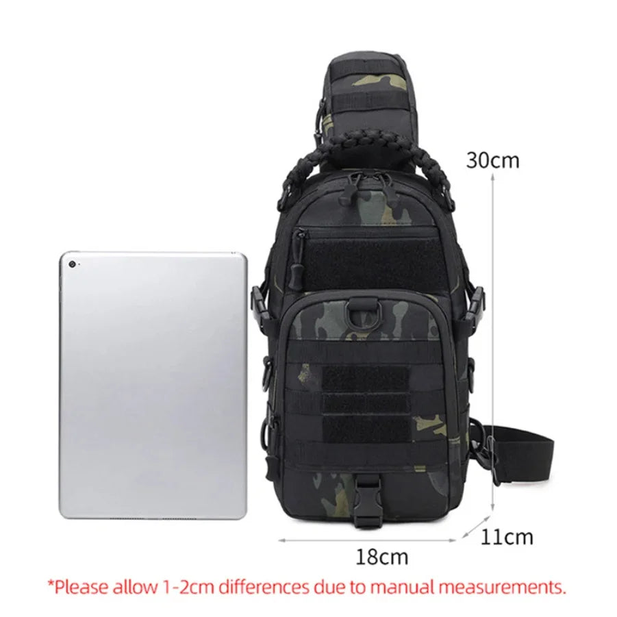 Camping Chest Bag Tactical Backpack for Men Sport Shoulder Outdoor Hiking Climbing Cycling Fishing Travel MOLLE Sling Fanny Pack