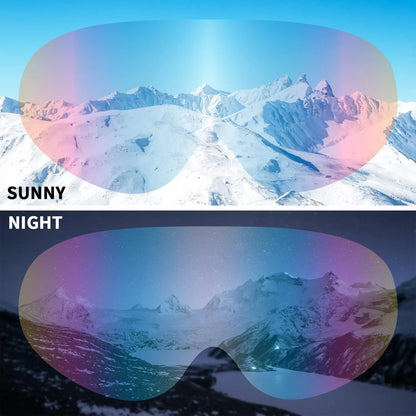 2 Pack Snow Goggles for Men & Women - UV Protection, Anti-Scratch, Dustproof Ski Gear