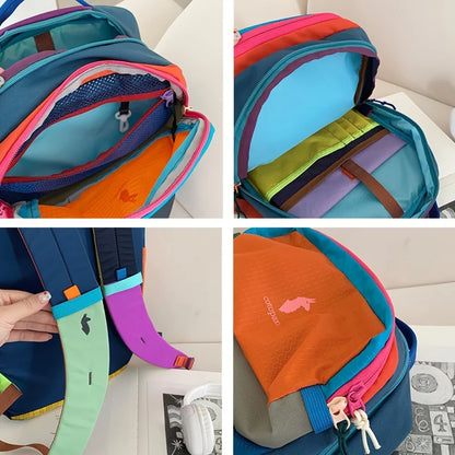 Dopamine Boosting Multi-Color Alpaca Backpack Unisex Lightweight Casual Sports Business Outdoor Hiking Traveling Commuting Mount
