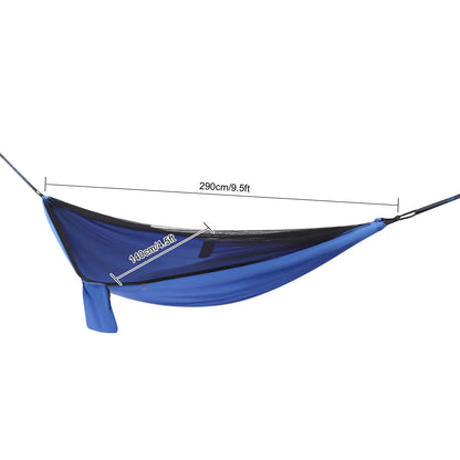 Hammocks with Mosquito Net Tent Rain Fly Tarp Hammock for Backpacking and Travel   Outdoor Leisure Set Blue Camping Tarp Hammock
