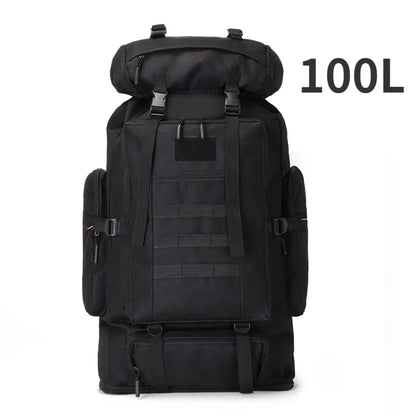 80L/100L  Mountaineering Bag Climb Bag Tactical Backpacks Large Backpack Outdoors Hiking Camping Travel Bags