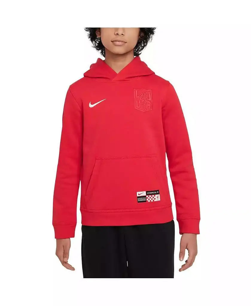 Nike | Big Boys and Girls Red Liverpool Club Pullover Hoodie