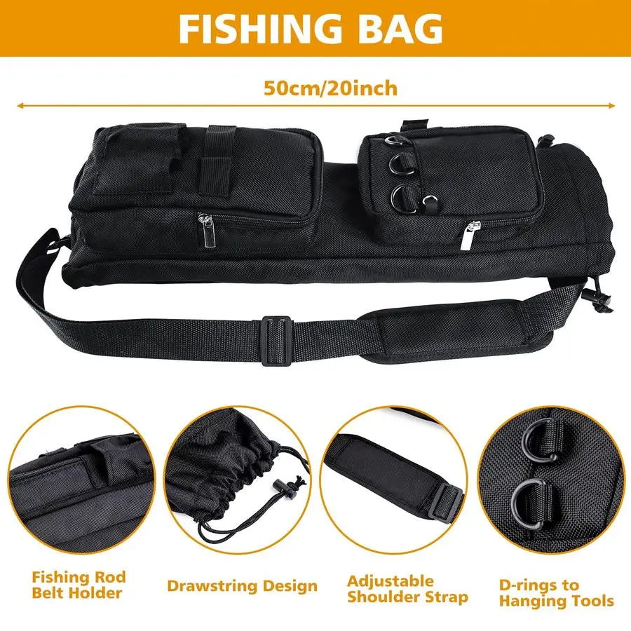 Fishing Rod Reel Kit 2pcs Collapsible Spinning Pole Reel Combo