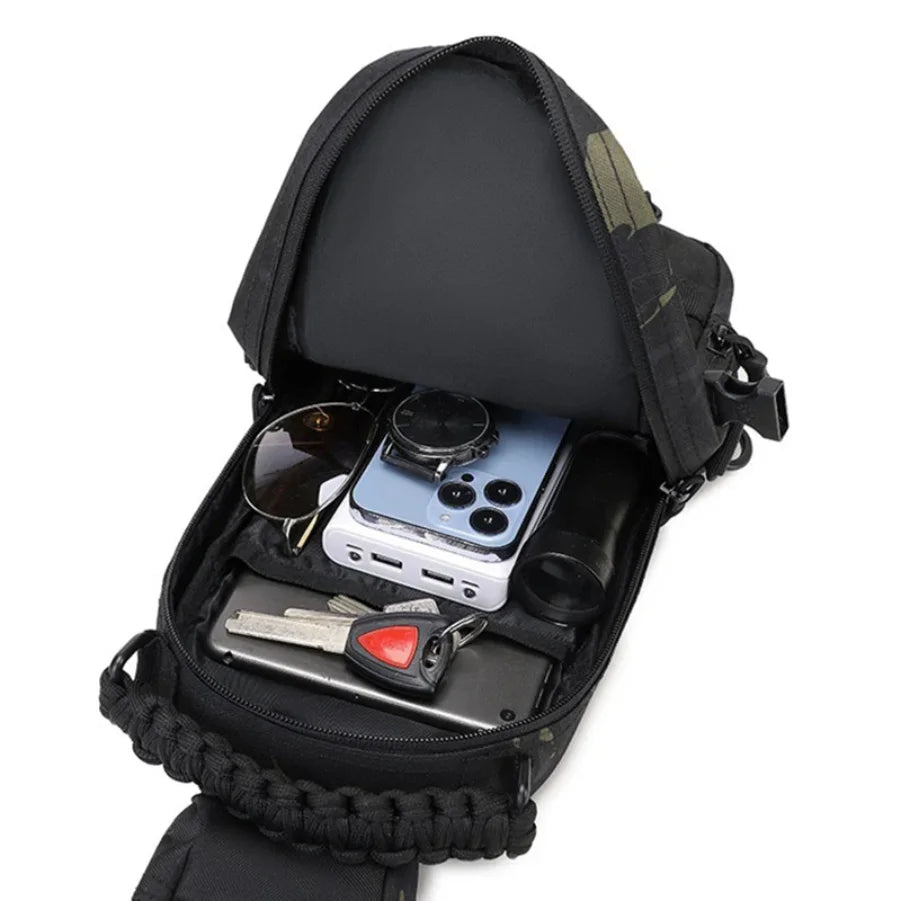 Camping Chest Bag Tactical Backpack for Men Sport Shoulder Outdoor Hiking Climbing Cycling Fishing Travel MOLLE Sling Fanny Pack