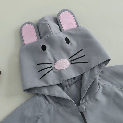 Adorable Infant Boys and Girls Halloween Cat Costume with Whiskers and Tail Hooded Kids Cat Cape and Ears