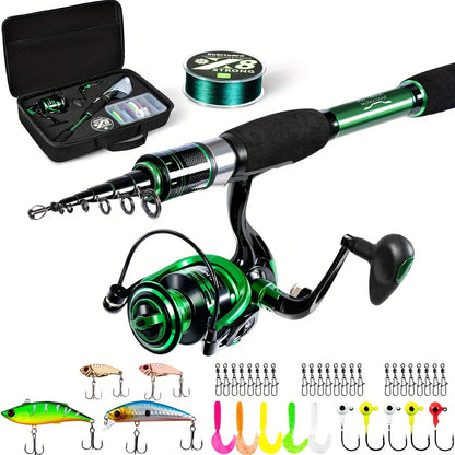 Telescoping Fishing Pole Travel Kit with Carrier Bag  for Men