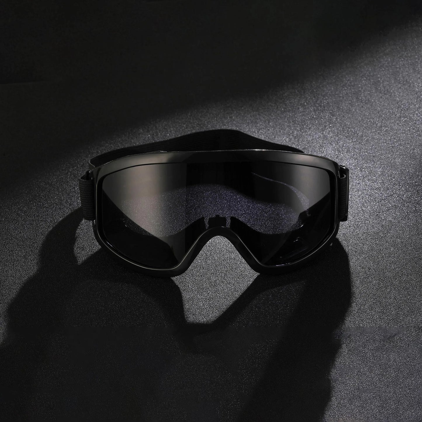 Flexible all-black oversized ski goggles, suitable for skiing, cycling, adventure, motorcycle, off-road, dustproof, washable, ou