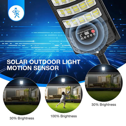 6000W Solar Street Lights 480000LM Commercial Parking Lot Light Dusk to Dawn 6500K Solar Security Flood Lights for Road Garden