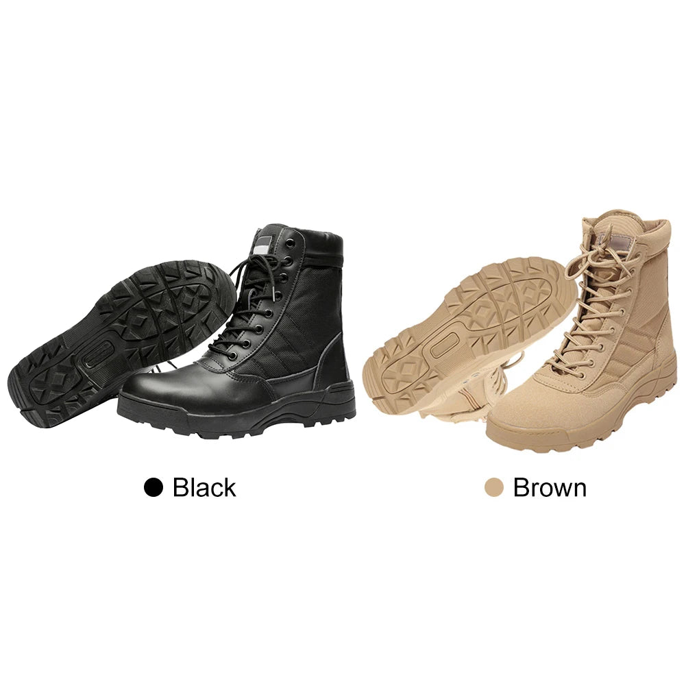 Desert Combat Boots Breathable Outdoor Hiking Boots High-top Hunting Training Boots Lightweight Non-Slip for Men