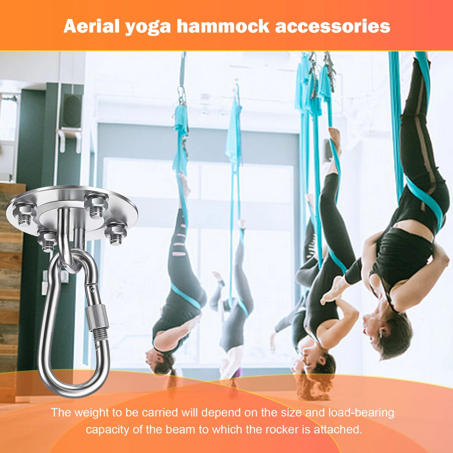Professional Hammock Hanging Kit 500KG Capacity Ceiling Hammock Mount for Indoor Outdoor Chair Swing Accessories