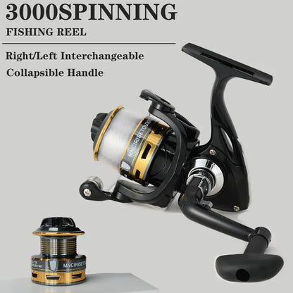 Fiber Fishing Pole Combo Set Spinning Reel, 145pcs Accessories Kit