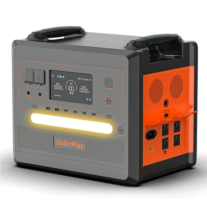 Portable Power Station 2500W/2300Wh Solar Generator with 4 AC Outlets