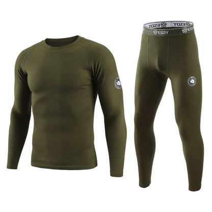 New Winter Men's Thermal Underwear Warm Sports Long Johns High Quality Elasticity Cycling Fitness Underwear Set