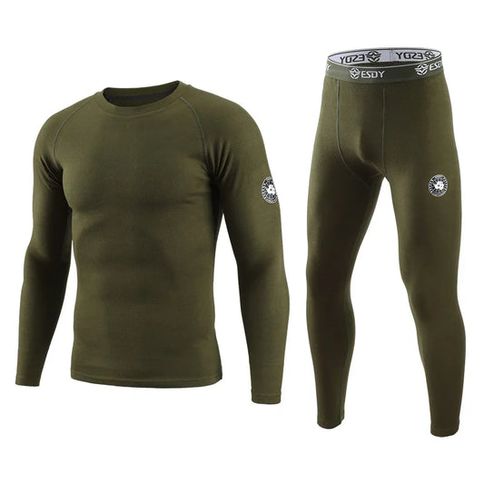 New Winter Men's Thermal Underwear Warm Sports Long Johns High Quality Elasticity Cycling Fitness Underwear Set