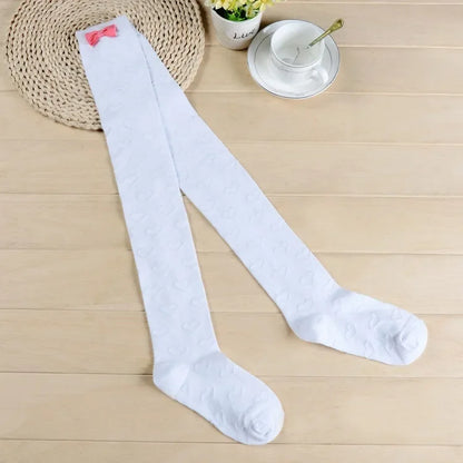 Pink Bow Patchwork School Female Knee Socks Embroidery Women's Stockings Kawaii Campus  Long Socks Cute Girl Thigh High Stocking