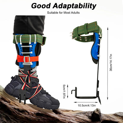 Tree Climbing Spikes Kit w/Safety Harness Gloves Double Teeth Tree Climbing Gear Climber Arborist Aider Tool