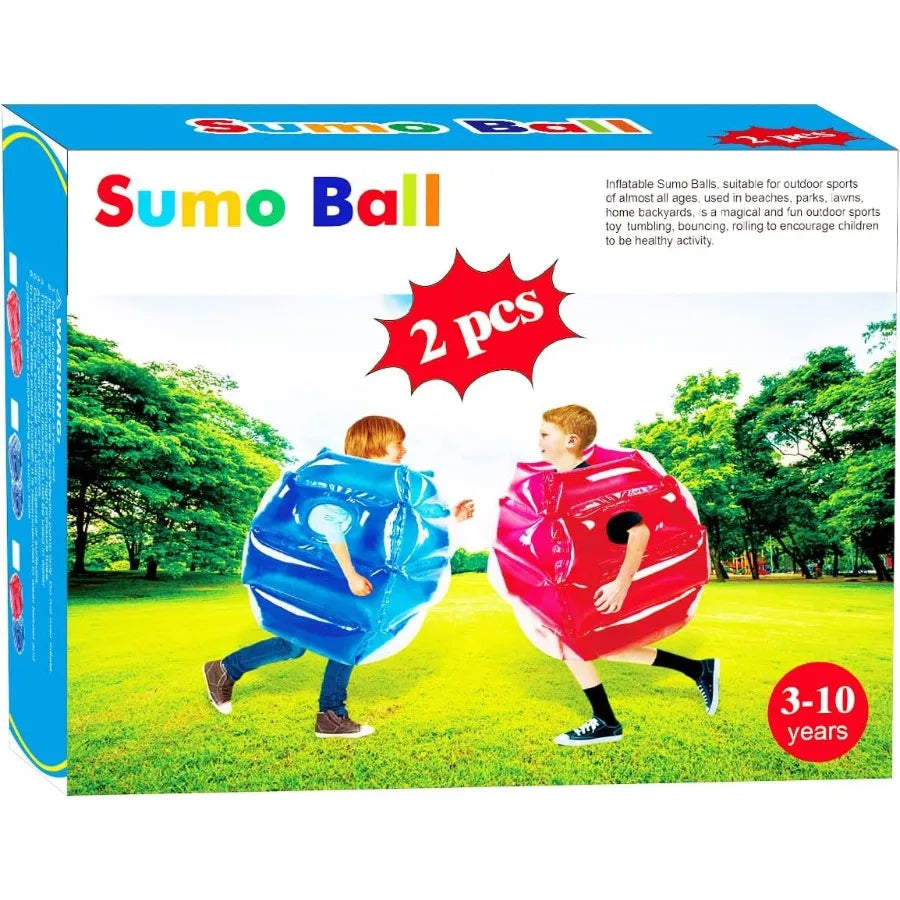 2 pc Sumo Balls for Bubble Bounce Ball Outdoor Lawn Game for Child Team Gaming Play Ages 3-12 24 inch Ideal for Outdoor Recreat