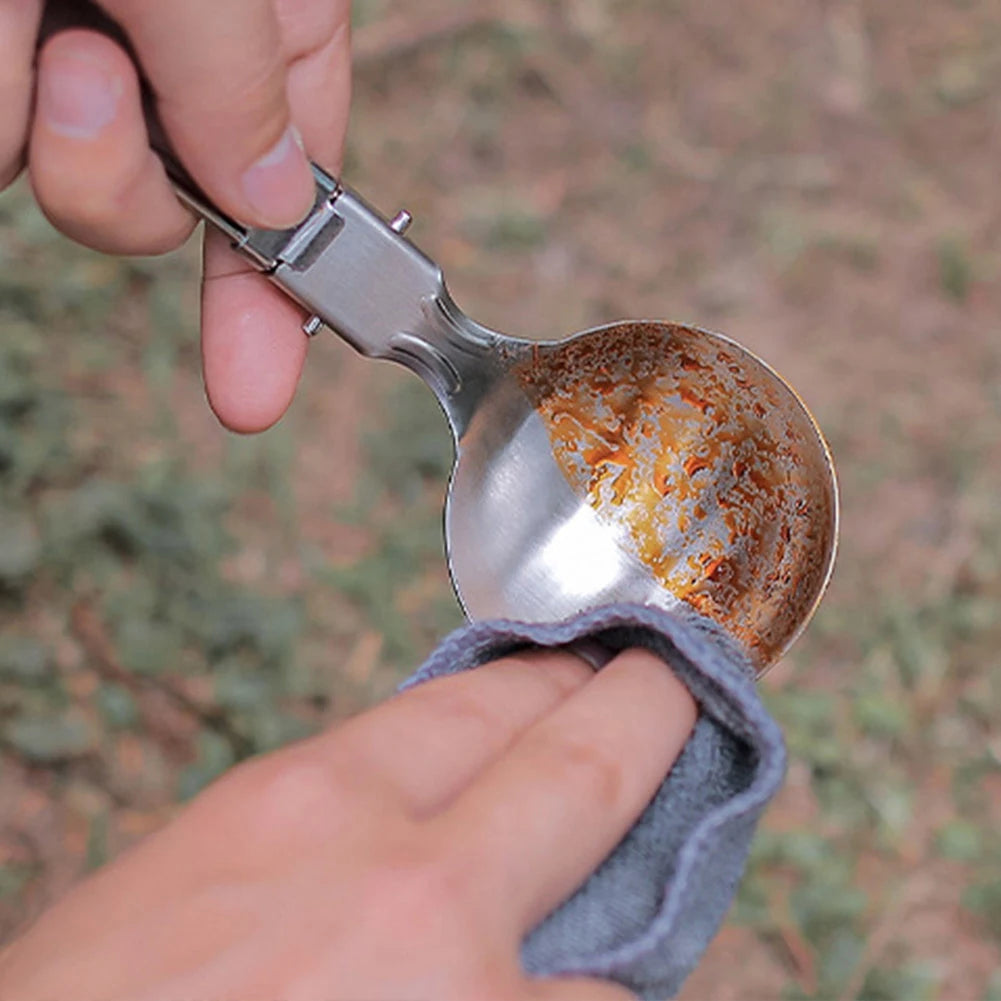 Folding Camping Cutlery Set Strainer/Shovel Picnic Cutlery Set Camp Cooking Utensil Set Outdoor Camping Gear Cooking Accessories