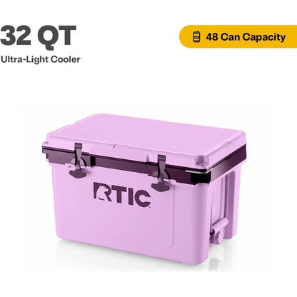 Portable Insulated Cooler 32 Quart Ultra-Light Chest for Beverages, Beach, Camping, Picnic, Fishing, Boating Adventures