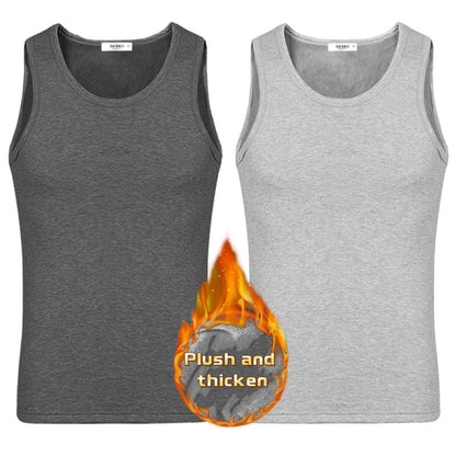 2pcs Men Thermal Underwear Man Sleeveless Vest Autumn WinterThermo Lingerie Men's Warm Top Thickening Thermo Vest Undershirt