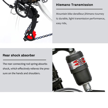 26-Inch Mountain Bike for Men & Women, 21-Speed Dual Suspension Bicycle with Adjustable Disc Brakes, High Carbon Steel Frame
