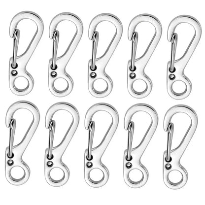 10Pcs/lot Mini Carabiner Paracord Tactical Gear Hooks Key Chain Camping EDC Survival Climbing SF Spring Backpack Clasps Keychain
