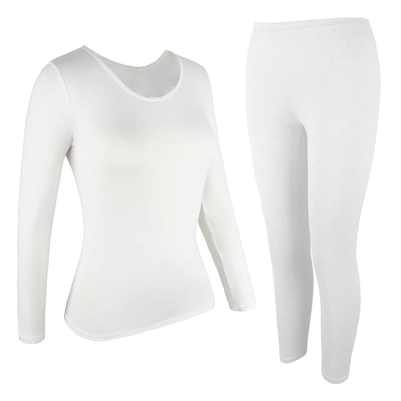 Women Thermal Underwear Set 2 pack Long Johns Ultra Soft Fleece Lined Base Layer Keep Warm Cold Weather Top Bottom﻿