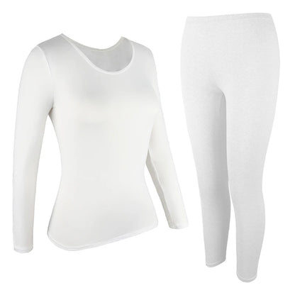 Women Thermal Underwear Set 2 pack Long Johns Ultra Soft Fleece Lined Base Layer Keep Warm Cold Weather Top Bottom﻿