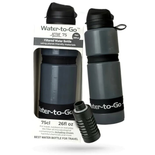 Water Filter Bottle for Hiking - 25oz/75cl Outdoor Water Purifier for Outdoor Survival & Emergency Use