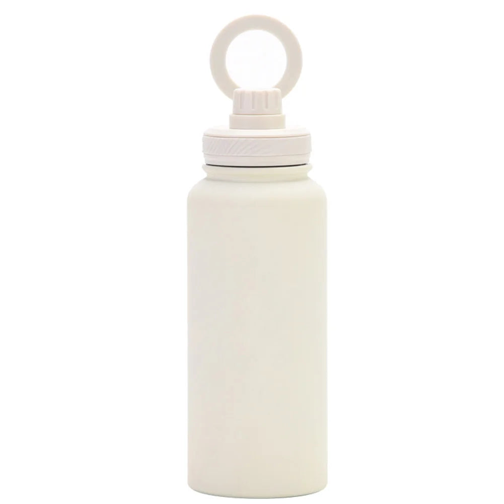For MagSafe 1000ML Insulated Bottle Water Bottle with Rotating Phone Holder Thermal Water Cup Vacuum Cup for Outdoor Sports