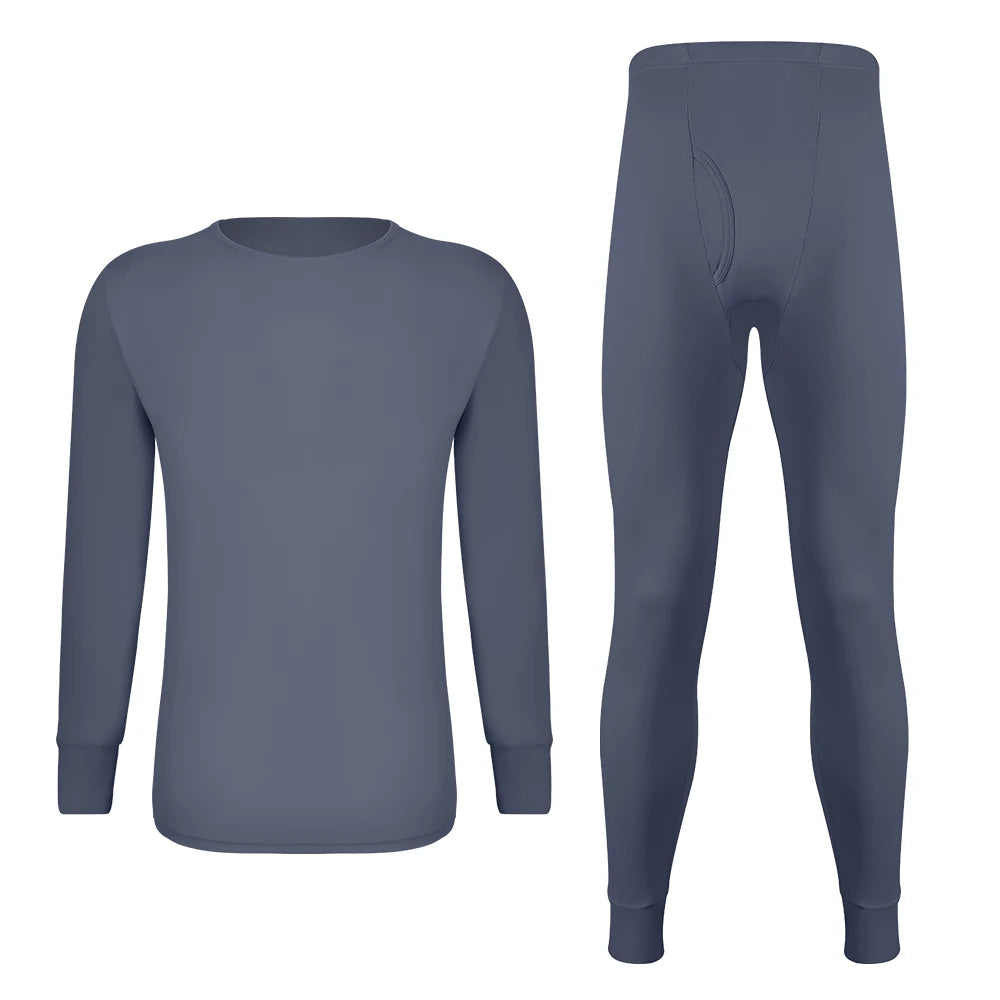 Long Johns Thermal Underwear Set for Men Fleece Lined Base Layer Set for Cold Weather Top Bottom S-2XL