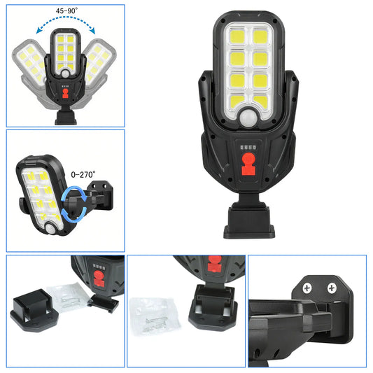 Solar Wall Light Outdoor Motion Sensor IP65 Waterproof Type C Charging Landscape And Walkway Lighting For Garden Yard Security