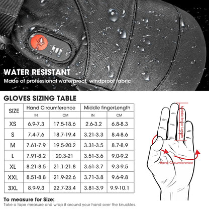 Savior Heat Heated Gloves Ski Mittens Fingers Waterproof Windproof Battery Heated Mitten Gloves Mens Womens Heated Keeping Warm