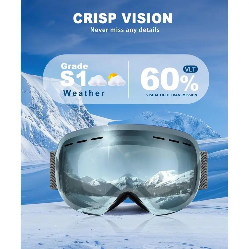 Universal Ski Goggles with 100% UV Protection for Men and Women