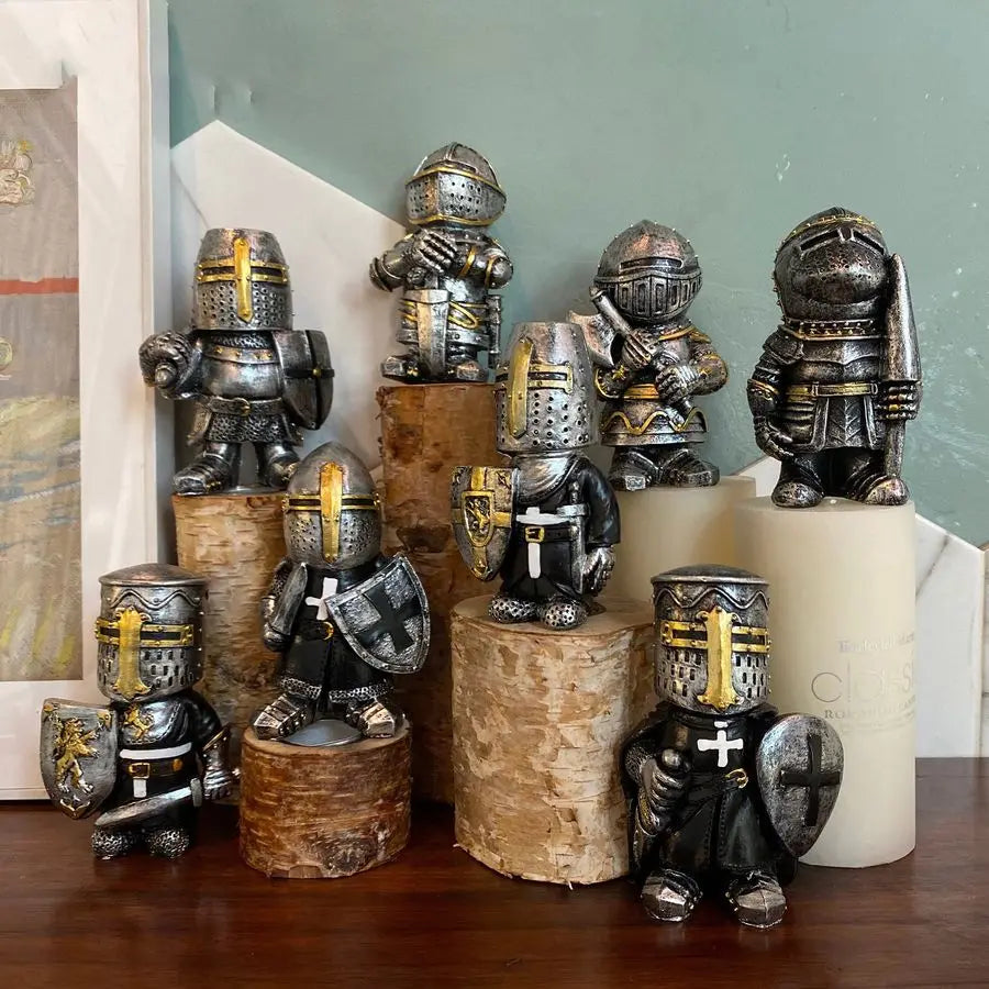 8 PCS Knight Garden Gnomes