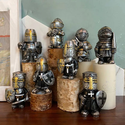 8 PCS Knight Garden Gnomes