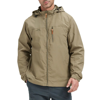 Outdoor Jacket for Men Camping Hiking Climbing Hooded Winproof Waterproof Slim Fit Outwear Zipper Breatable Fashion Jackets