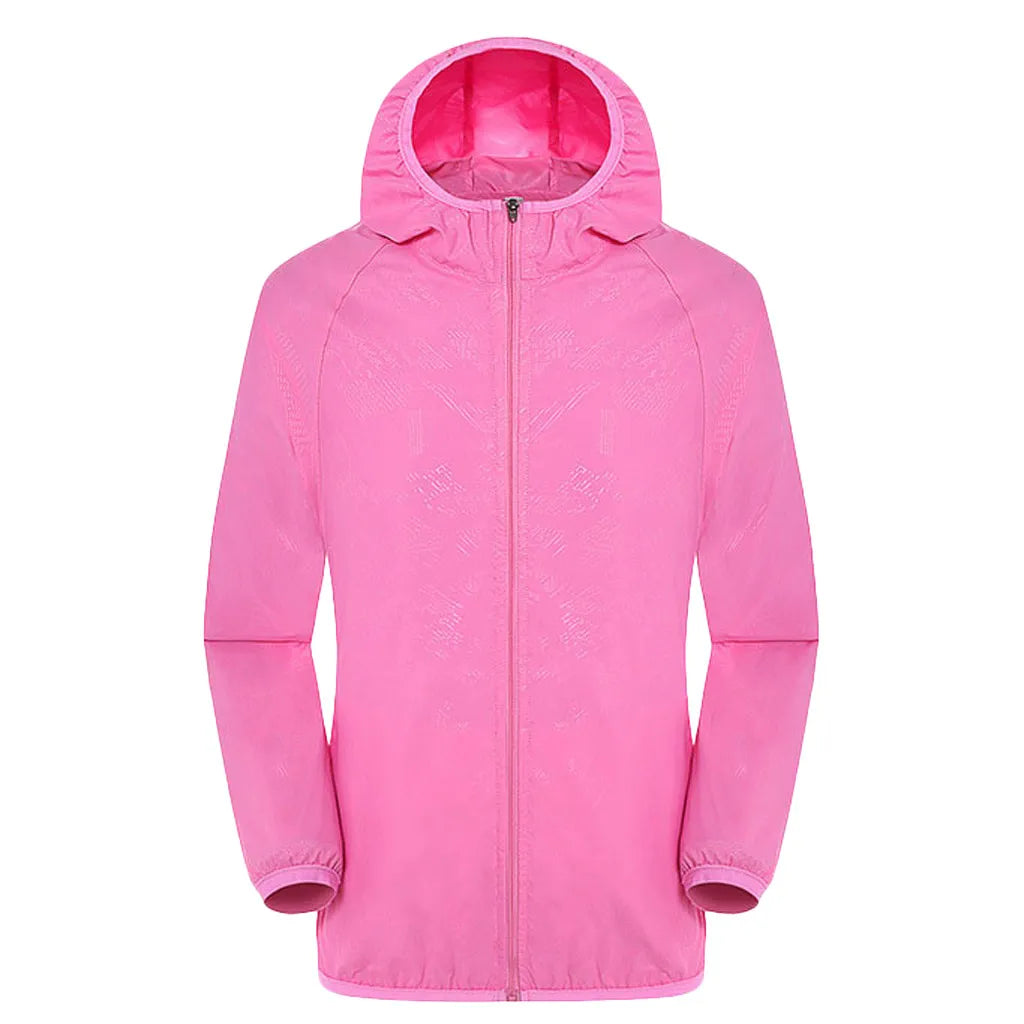 Men Women Hiking Jacket Waterproof Quick Dry Camping Hunting Clothes Sun-Protective Outdoor Sports Coat Anti UV Windbreaker