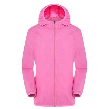 Men Women Hiking Jacket Waterproof Quick Dry Camping Hunting Clothes Sun-Protective Outdoor Sports Coat Anti UV Windbreaker