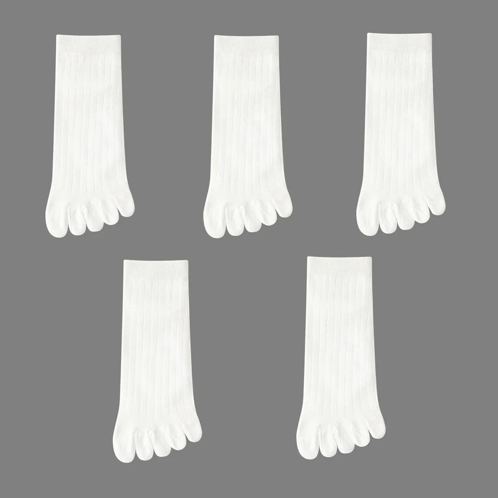5 Pairs of Men's Summer Five-Toe Socks, Thin Cotton Toe Socks, Low-Cut Ankle Sports Socks