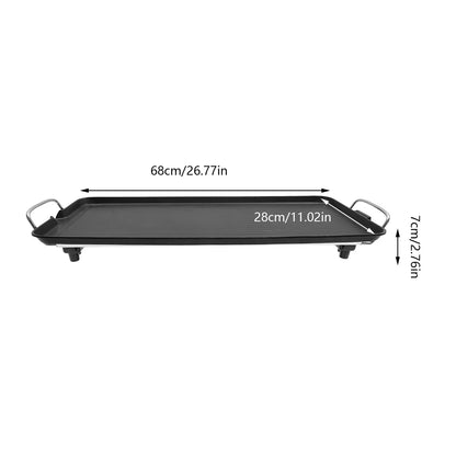 Smokeless Outdoor Electric BBQ Grill Portable Tabletop Barbecue Grill 1500W Aluminum Alloy