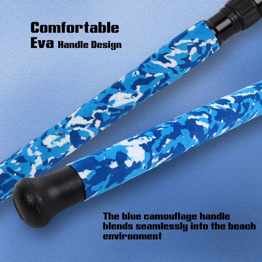 Blue Camouflage Handle,2Piece 3Piece 4Piece Carbon Fiber Fishing Rod 9ft